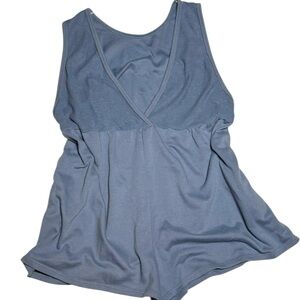 Urban Outfitters Romper Slate‎ Blue terry medium one piece cover up v-neck